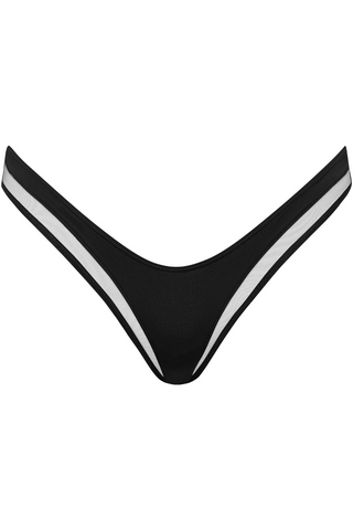 Maison Close Pure Tentation Black High Leg Thong - French Knickers