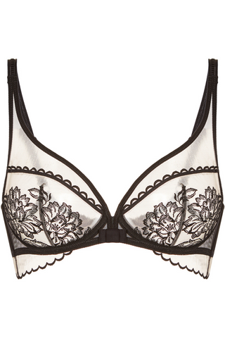 Simone Perele Romance Embrodiery Plunging Bra Light Tattoo