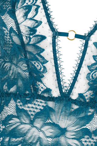Aubade Blue Lace Bodysuit Flawless Love - Sensual Bodysuit