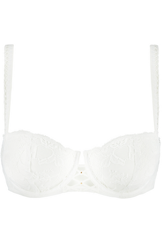 Aubade Kiss Of Love Ivory Lace Half Cup Bra - Ivory Lingerie