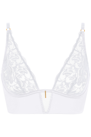 Aubade Satin Memories Arctic Blue Triangle Bralette | Luxury Triangle Bra