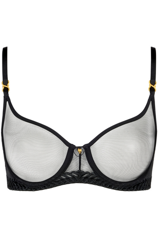 Aubade Black Half Cup Bra | Sheer Emotion French Lingerie