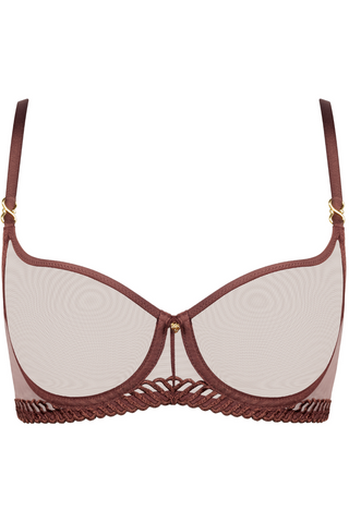 Aubade Brown Half Cup Bra | Sheer Emotion Lingerie