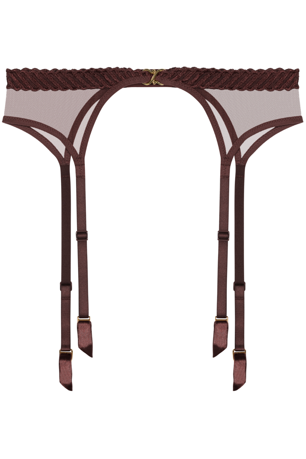 Aubade Brown Suspender Belt Sheer Emotion | Sheer Garter Belt Empoura Aubade Brown Suspender Belt Sheer Emotion | Sheer Garter Belt Empoura