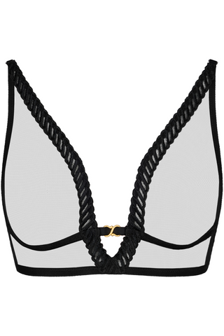 Aubade Black Wireless Bralette Sheer Emotion | Luxury Triangle Bra