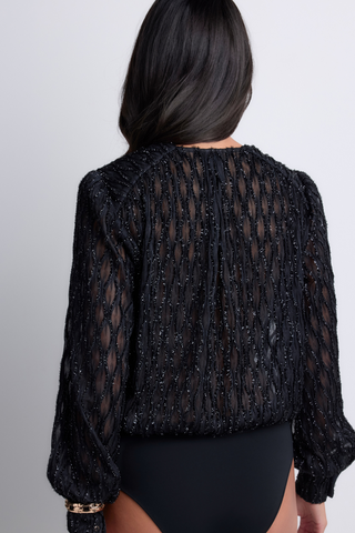 Aubade Les Bodys Black Long Sleeve Bodysuit | Luxury Body