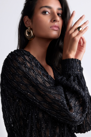 Aubade Les Bodys Black Long Sleeve Bodysuit | Luxury Body