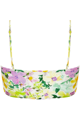 Lise Charmel Floral Print Satin Crop Top - Strappy Top