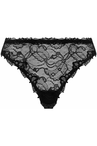 Lise Charmel French lace thong with Venetian mask crystal detail