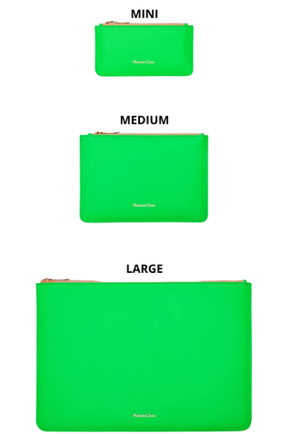 Maison Close Corps à Corps Leather Pouch Neon Green