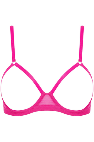 Maison Close Corps à Corps Neon Open Underwired Bra Pink