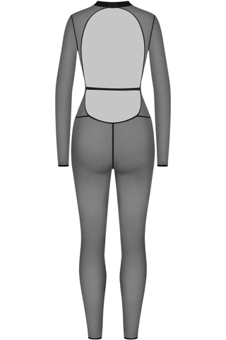 Maison Close Corps à Corps Long Sleeve Open Back Catsuit Black