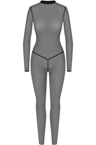 Maison Close Corps à Corps Long Sleeve Open Back Catsuit Black