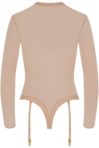 Maison Close Corps à Corps Long Sleeved Thong Body Nude