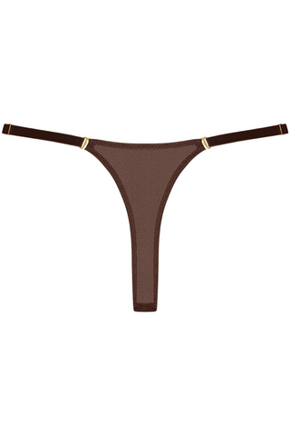 Maison Close Corps à Corps Mini Thong Chocolate Brown