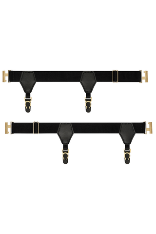 Maison Close Le Gatsby Sock Garters in Black