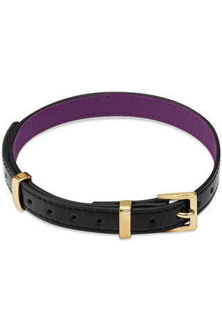 Maison Close Black Patent Leather Choker/Double Wrap Bracelet