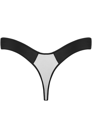 Maison Close Pure Tentation Black High Leg Thong - French Knickers