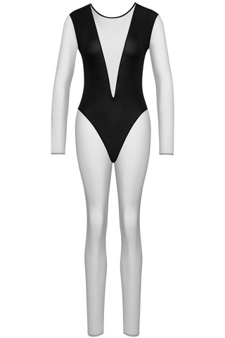 Maison Close Pure Tentation Black Long Sleeve Jumpsuit - Sexy Lingerie