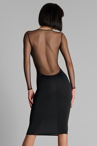 Maison Close Pure Tentation Black Midi Dress Long Sleeves - Sexy Dress