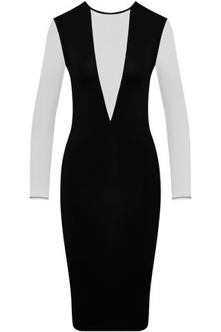 Maison Close Pure Tentation Black Midi Dress Long Sleeves - Sexy Dress
