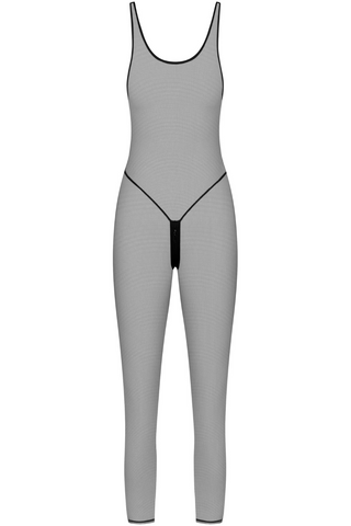 Maison Close Pure Tentation Black Jumpsuit with Zip - Sheer Lingerie