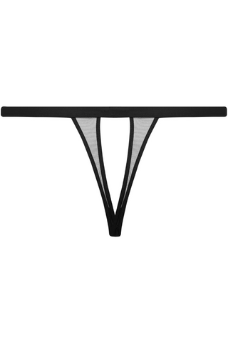 Maison Close Pure Tentation Black Openable Mini Thong - Ouvert Knickers