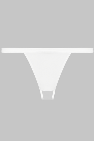 Maison Close Pure Tentation White Openable Mini Thong - Ouvert Knickers