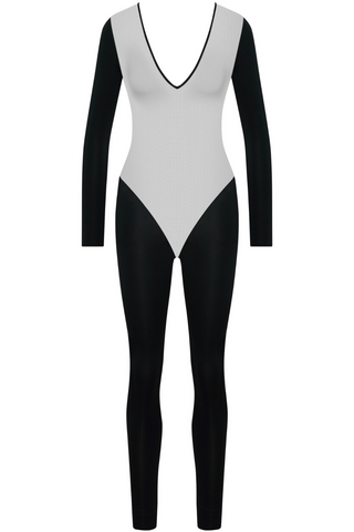 Maison Close Pure Tentation Black V Neck Jumpsuit - Luxury Lingerie