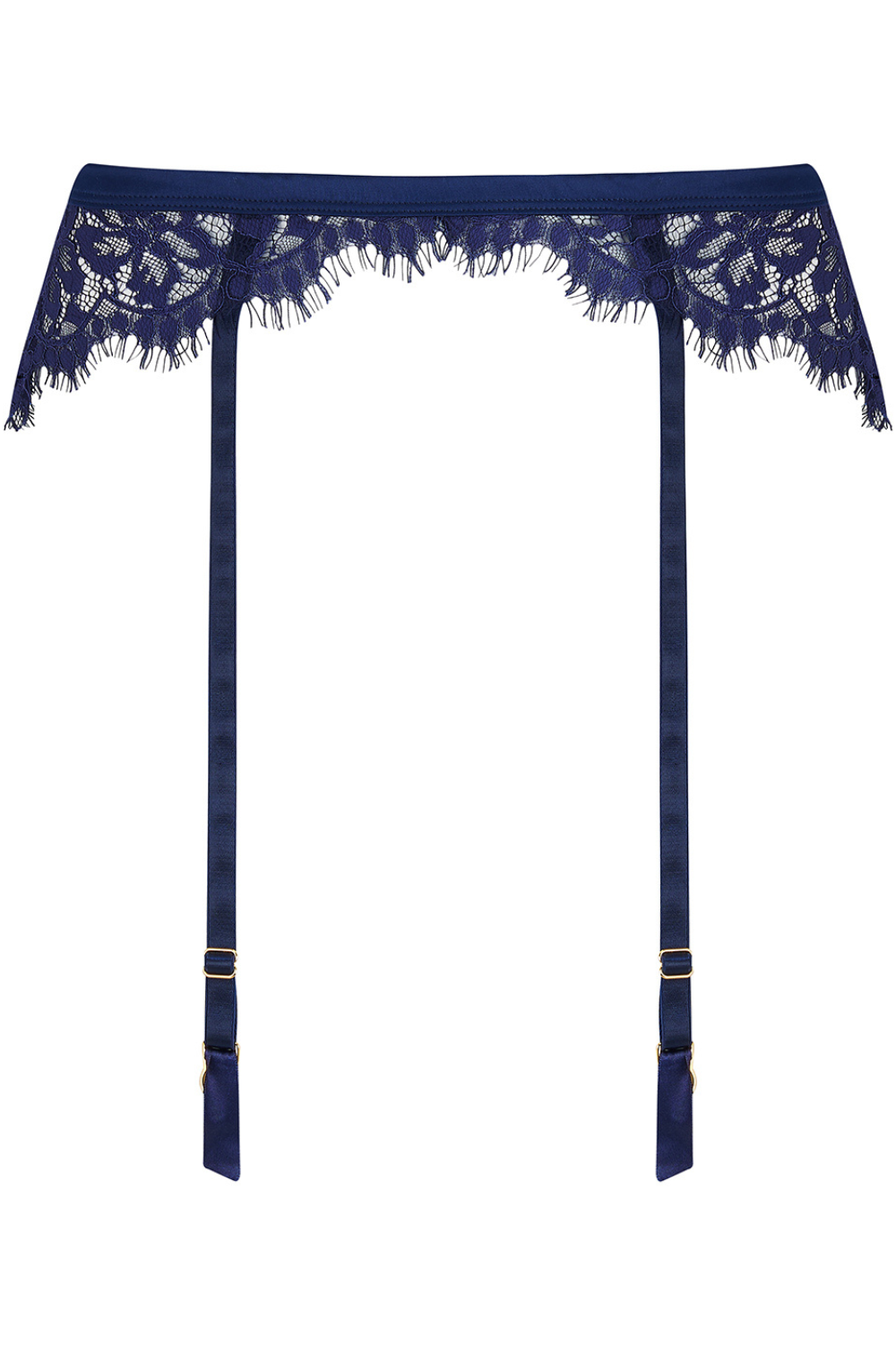 Muse by Coco de Mer Beatrice Suspender Belt Navy Empoura Muse by Coco de Mer Beatrice Suspender Belt Navy Empoura