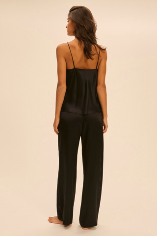 Simone Pérèle Love Me Black Silk & Embroidery Trousers