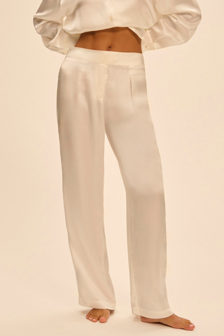 Simone Pérèle Love Me Natural Silk & Embrodiery Trousers