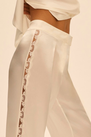 Simone Pérèle Love Me Natural Silk & Embrodiery Trousers