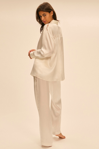 Simone Pérèle Love Me Natural Silk & Embrodiery Trousers