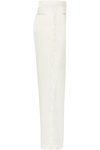 Simone Pérèle Love Me Natural Silk & Embroidery Trousers