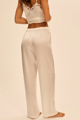 Simone Pérèle Love Me Ivory Silk Trousers - Luxury Pyjama Bottoms
