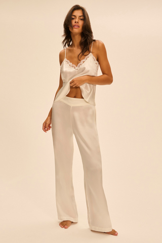 Simone Pérèle Love Me Ivory Silk Trousers - Luxury Pyjama Bottoms