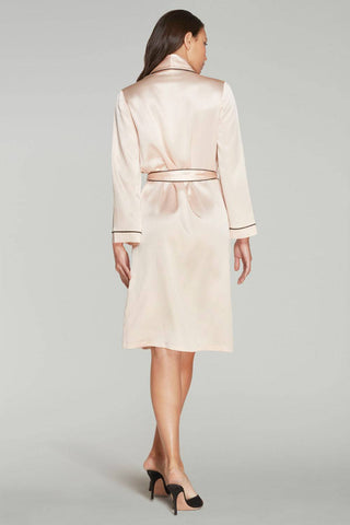 Agent Provocateur Classic Silk Dressing Gown Pink